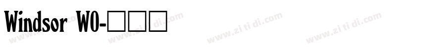 Windsor W0字体转换